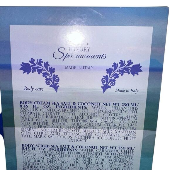 Biancasole Luxury Spa Moments Body Hand Cream Scrub Set Sea Salt & Coconut NWOT - Picture 5 of 8
